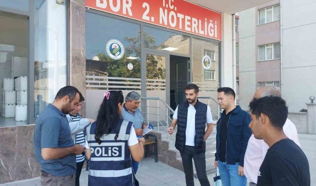 Bor İlçe Emniyet Müdürlüğü Toplum Destekli Polislik Büro Amirliği ekipleri,
