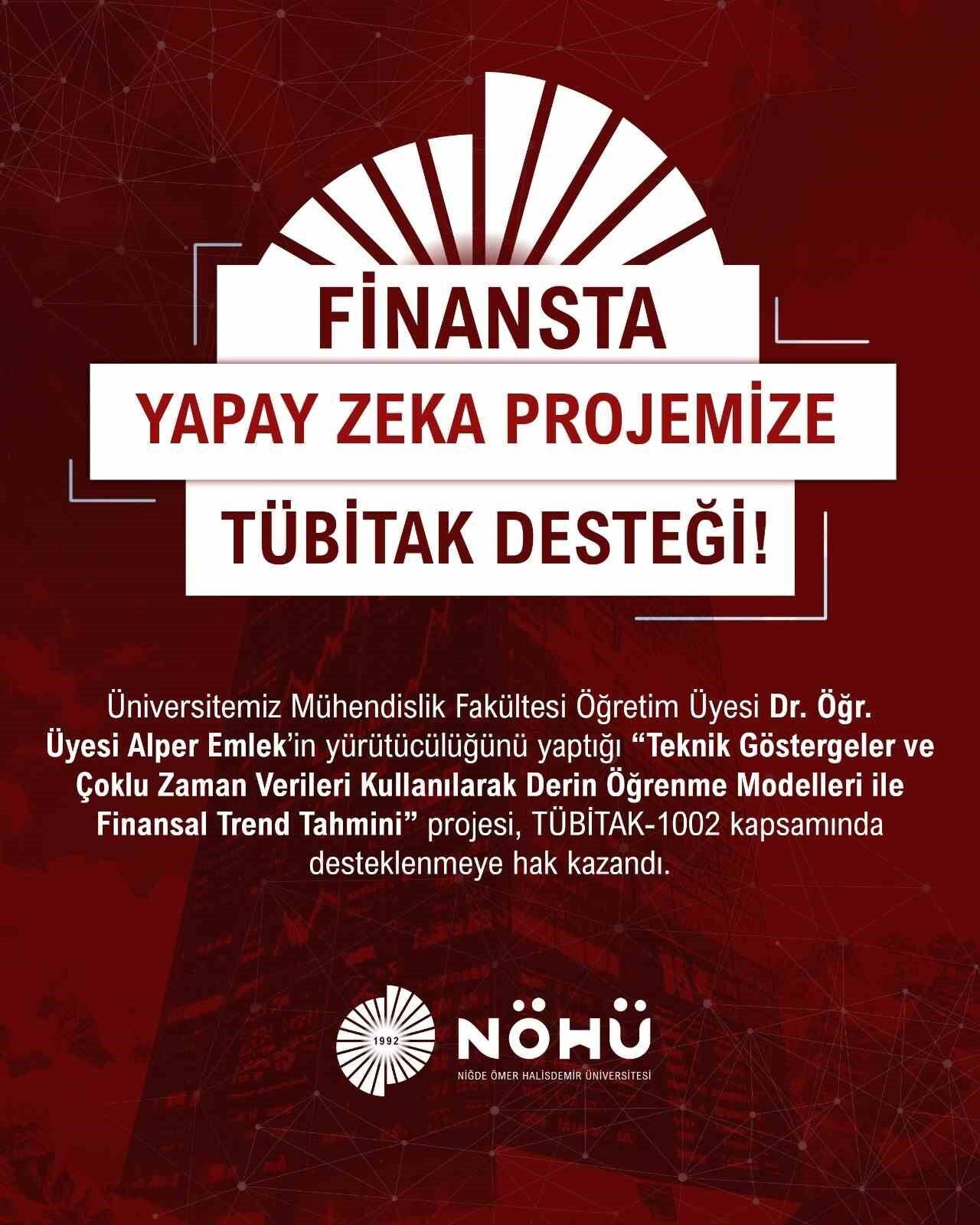 Niğde Ömer Halisdemir Üniversitesi (NÖHÜ) Mühendislik Fakültesi öğretim üyelerinden Dr.