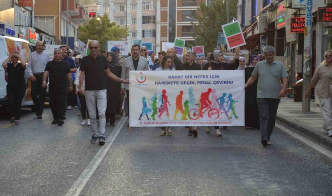 Sivas’ta 3-9 Eylül Sağlık Haftası nedeniyle yürüyüş yapıldı. Yürüyüşün ardından
