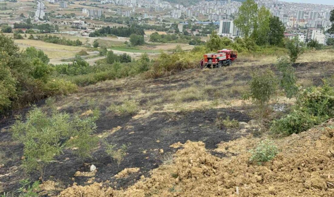 Samsun’da bahçesindeki otları temizlemek için yakan şahıs yangın çıkartınca ekipleri