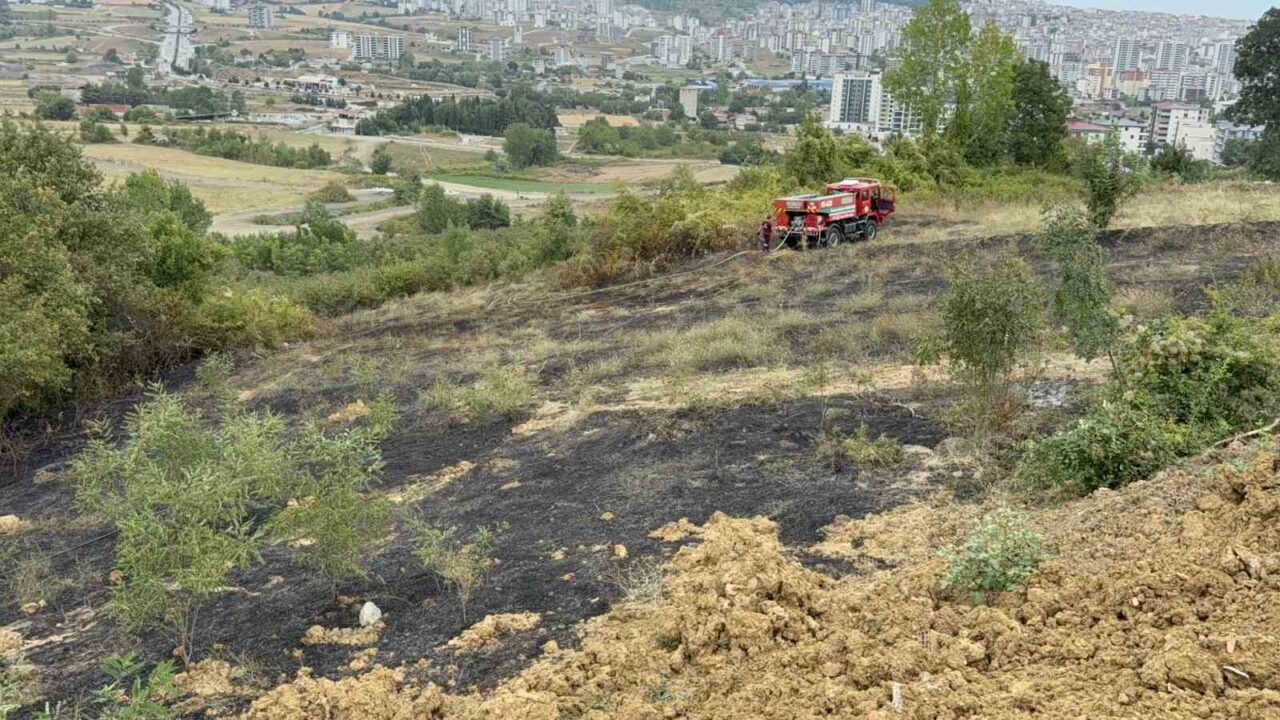 Samsun’da bahçesindeki otları temizlemek için yakan şahıs yangın çıkartınca ekipleri