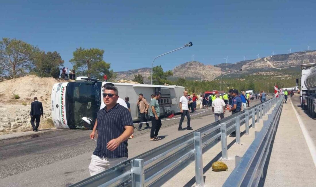 Mersin’in Mut ilçesinde otobüs ile kamyonun çarpışması sonucu meydan gelen