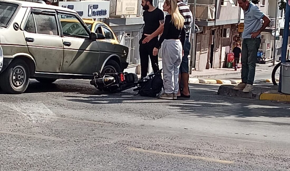 Aydın’ın Efeler ilçesinde otomobil ile elektrikli bisikletin çarpışması sonucu meydana