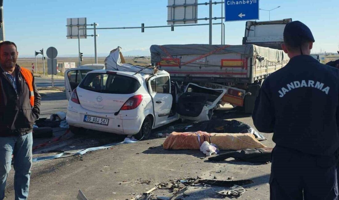 Aksaray’da kırmızı ışıkta bekleyen tıra arkadan çarpan otomobildeki anne öldü,