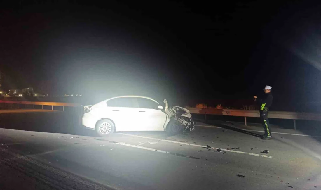 Kırklareli’nin Lüleburgaz ilçesinde otomobilin traktör römorkuna çarpması sonucu meydana gelen