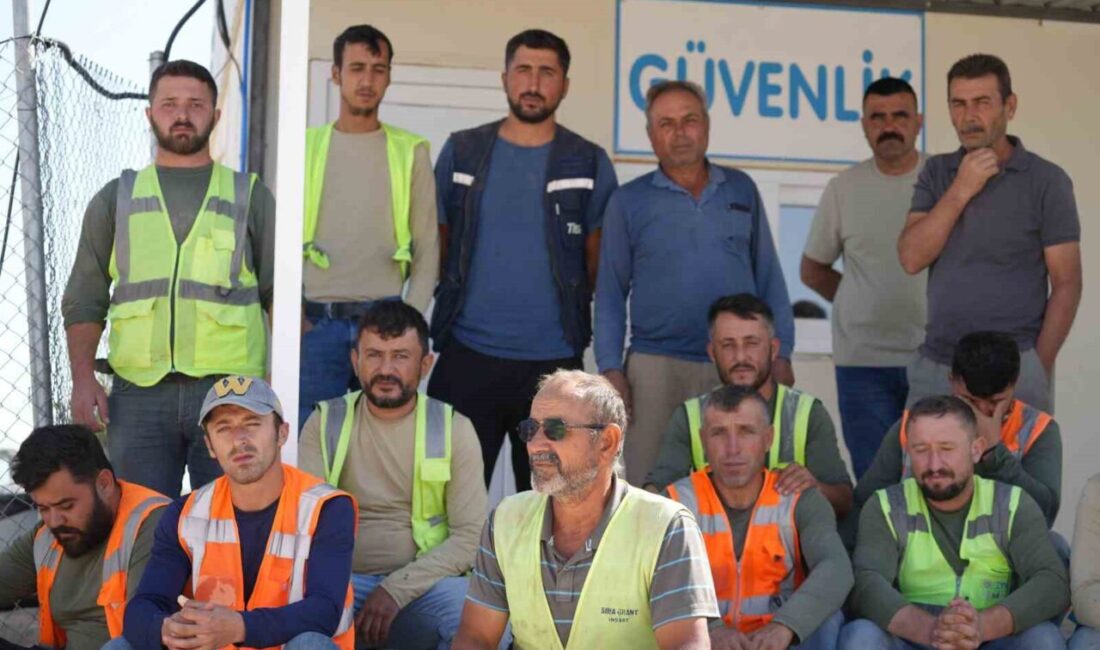 Ankara-Kırıkkale-Delice Otoyolu Işıklar Şantiyesi’nde işten atılan işçiler, maaşlarını alamadıkları gerekçesiyle