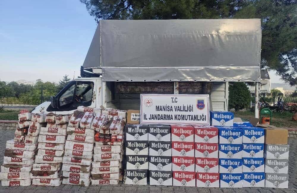 Manisa’da jandarma ekiplerinin otoyolda yaptığı operasyonda piyasa değeri 1,5 milyon