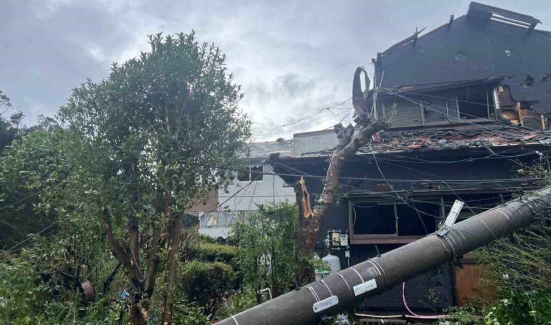 Japonya’da etki gösteren Peipah Tayfunu’nun neden olduğu şiddetli rüzgar ve