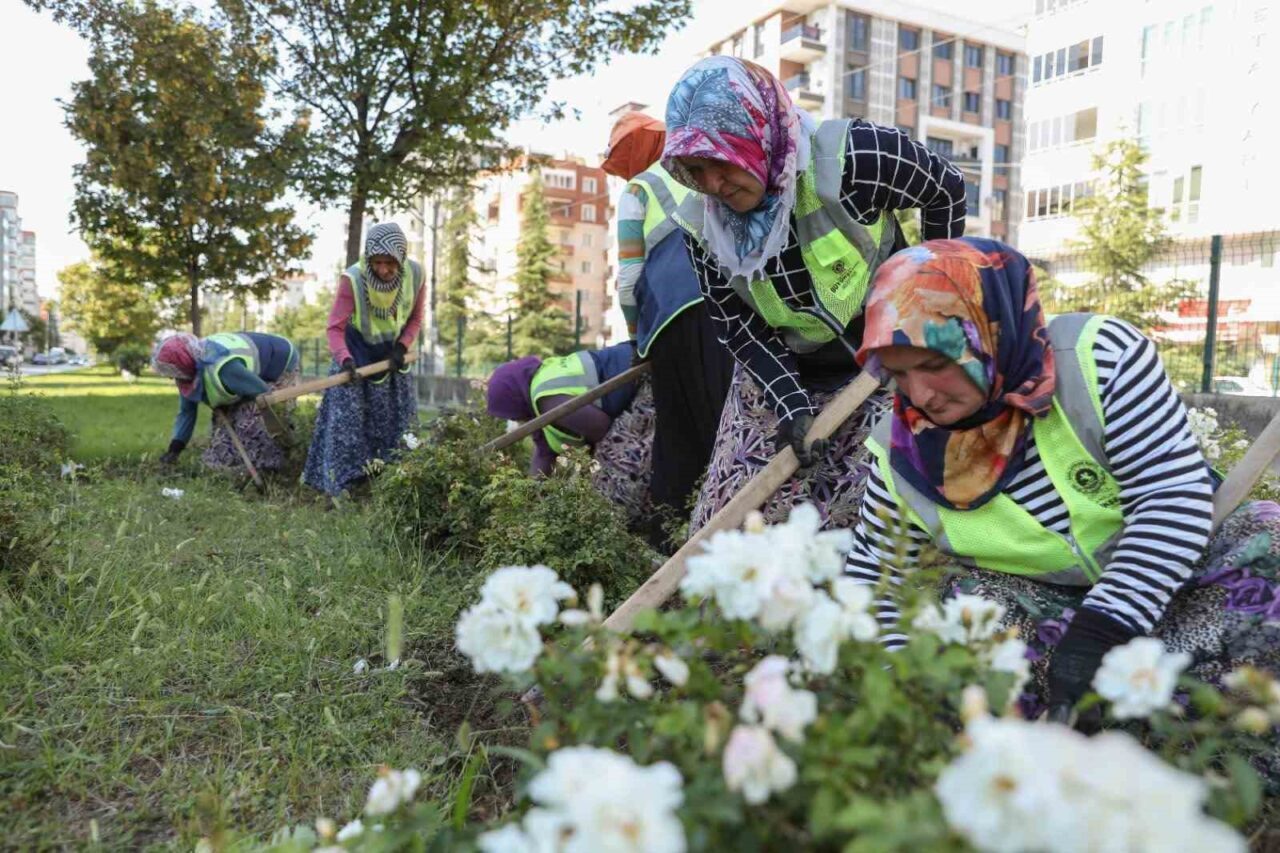 Samsun Büyükşehir Belediyesi bünyesinde görev yapan kadın çalışanlar, emekleri, alın