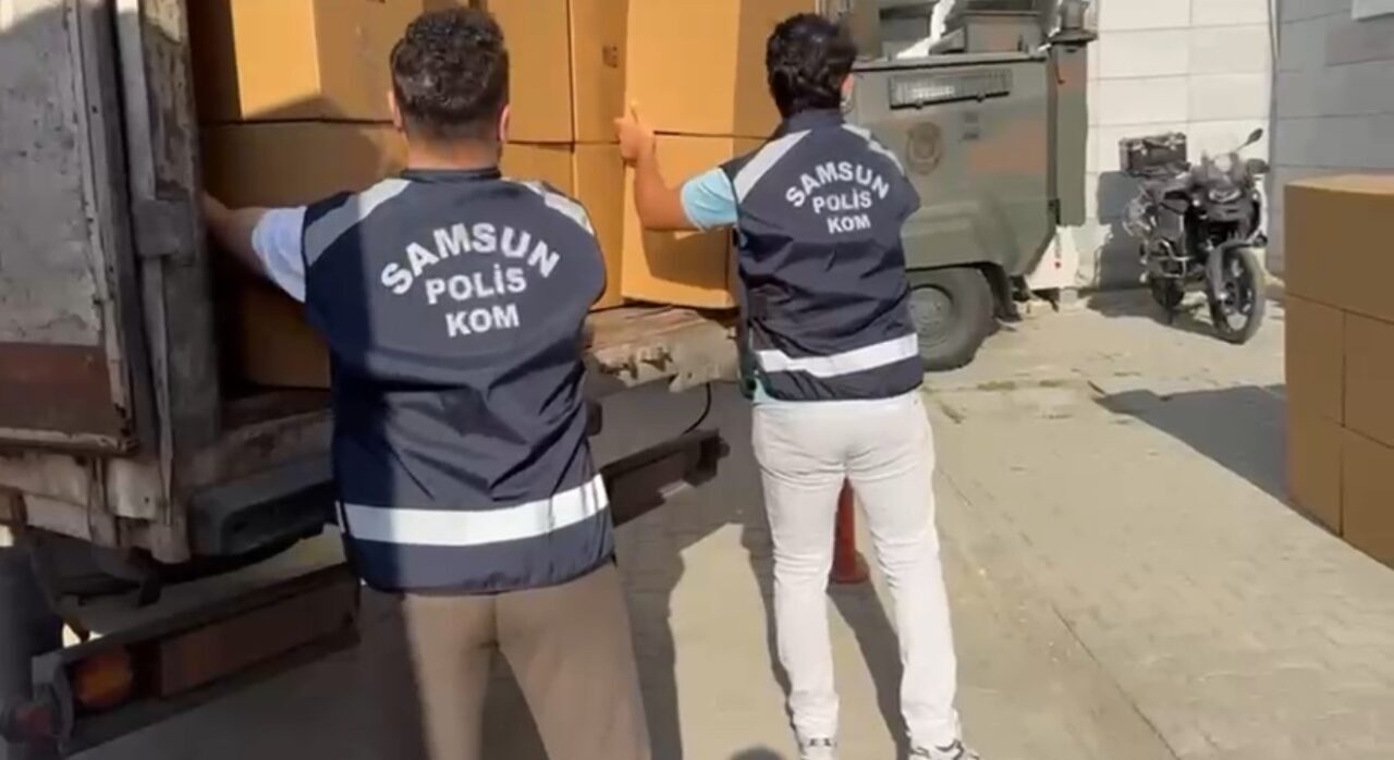 Samsun’da polis tarafından yapılan takip sonucu bir araçta 3 milyon