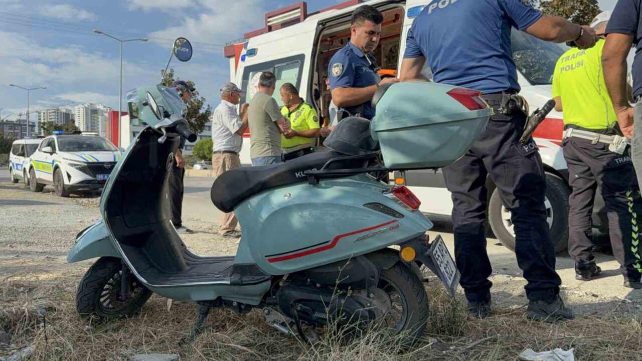 Samsun’da motosiklet ile otomobilin çarpışması sonucu meydana gelen trafik kazasında