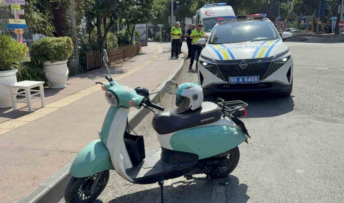 Samsun’da motosiklet ile otomobilin çarpışması sonucu meydana gelen trafik kazasında