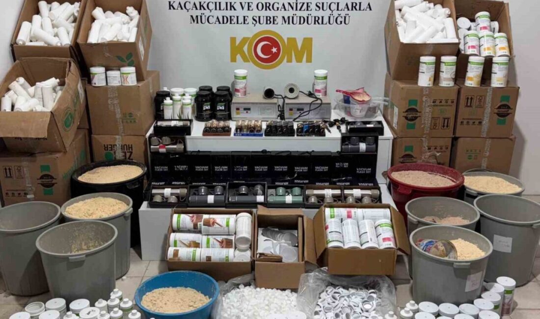 Samsun polisi, sahte zayıflama ve protein tozu imalatı yapan bir