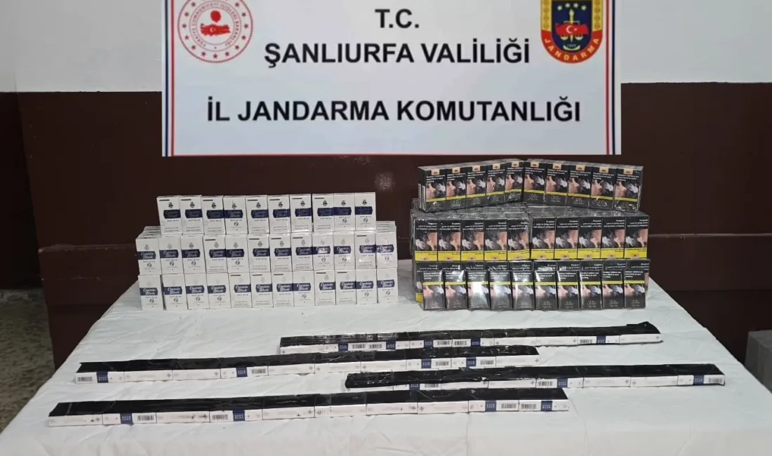 Şanlıurfa’nın Haliliye ilçesinde jandarma ekipleri tarafında 460 paket gümrük kaçağı