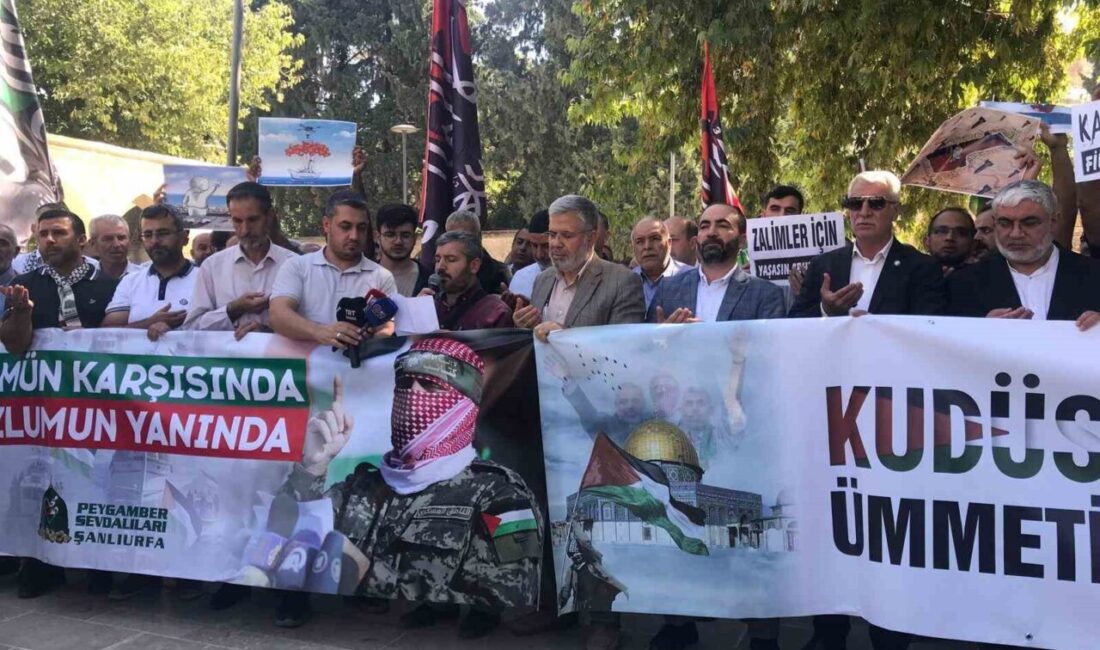 Şanlıurfa’da Cuma namazı sonrası toplanan sivil toplum kuruluşu temsilcileri ile