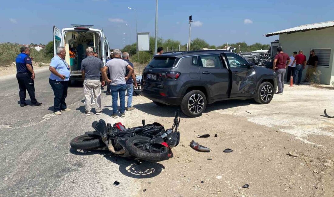 Antalya’nın Serik ilçesinde cip ile motosiklet çarpışması sonucu meydana gelen