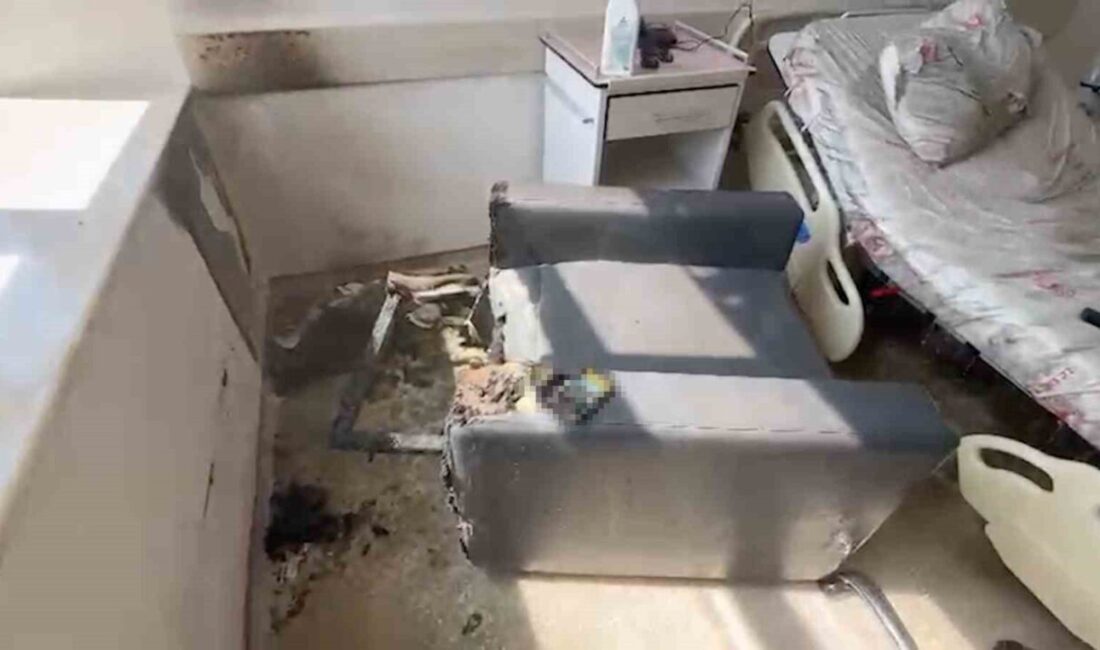 Çorum’un Sungurlu ilçesinde hastane odasında sigaradan kaynakladığı değerlendirilen yangın, yangın