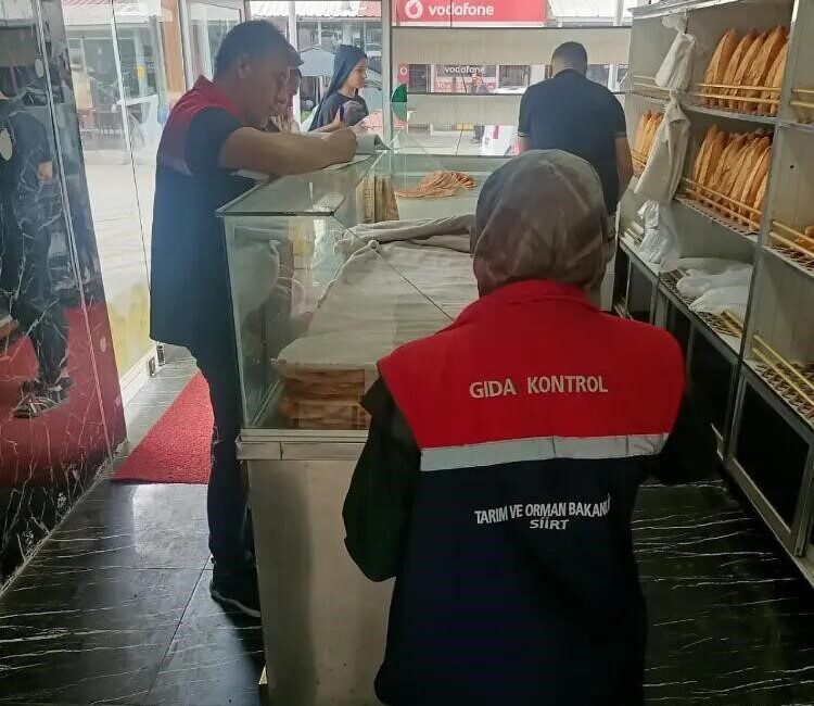 Siirt İl Tarım ve Orman Müdürlüğüne bağlı gıda kontrol ekipleri,