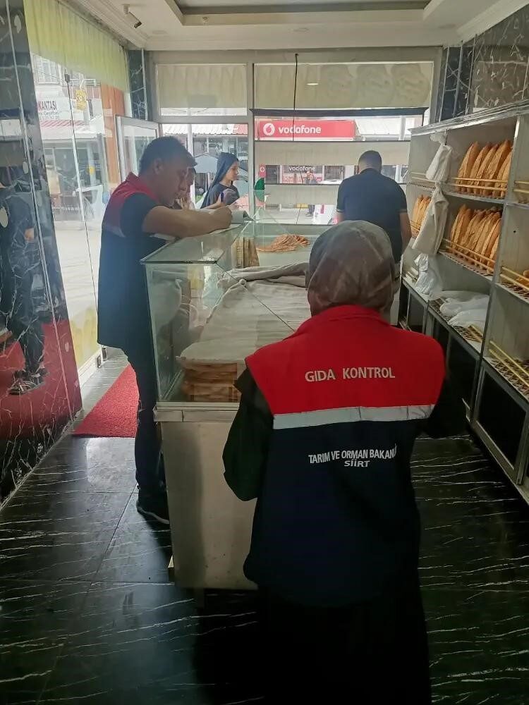 Siirt İl Tarım ve Orman Müdürlüğüne bağlı gıda kontrol ekipleri,