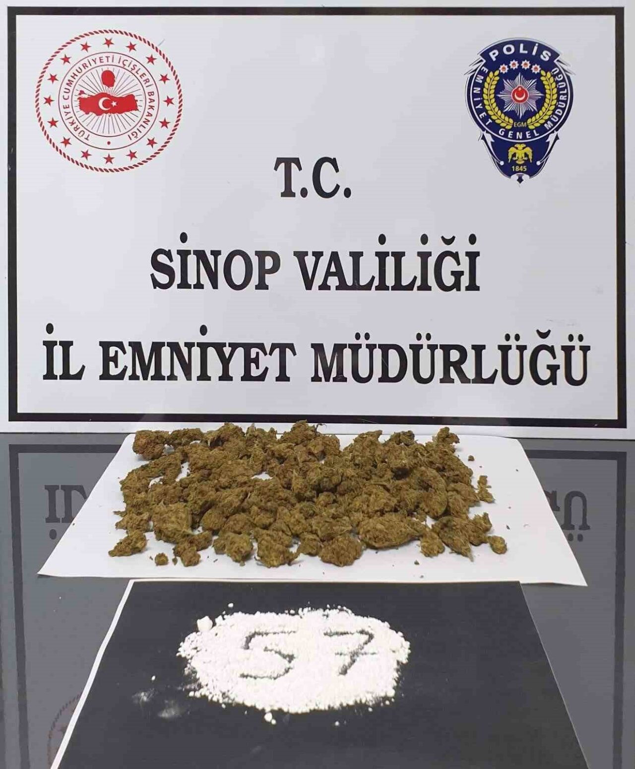 Sinop İl Emniyet Müdürlüğü Narkotik Suçlarla Mücadele Şube Müdürlüğü ekiplerince