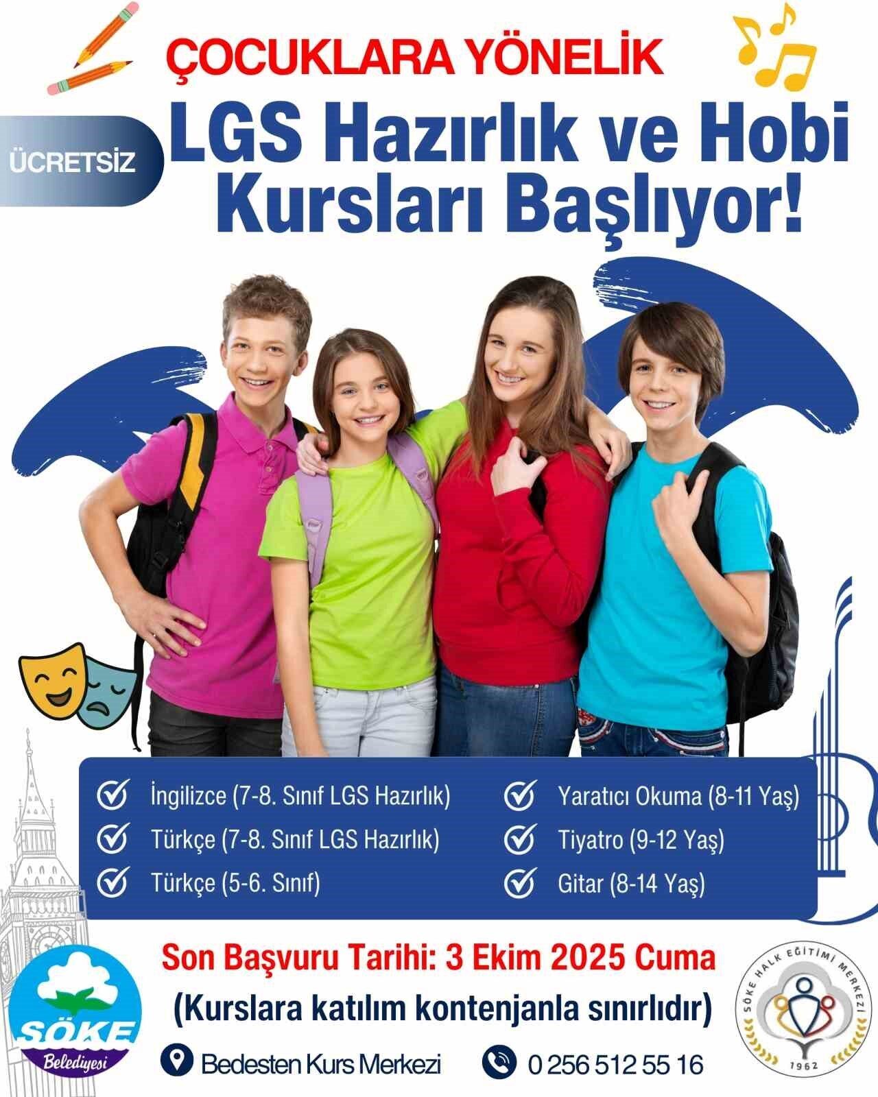 Söke Belediyesi, güz dönemi kursları kapsamında bu yıl ilk kez