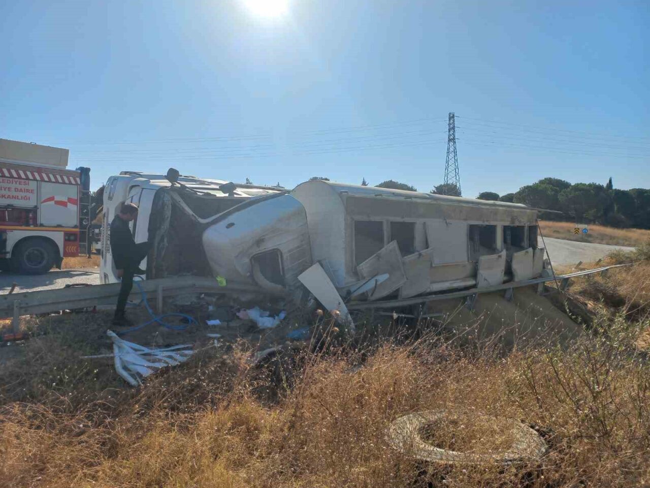 Balıkesir’in Susurluk ilçesi Yeniköy Mahallesi girişinde meydana gelen tek taraflı