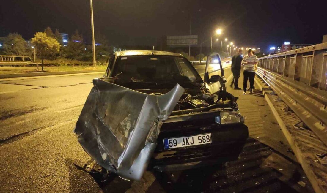 Tekirdağ-İstanbul yolu üzerinde Değirmenaltı mevkiinde gece saat 00.10’da meydana gelen