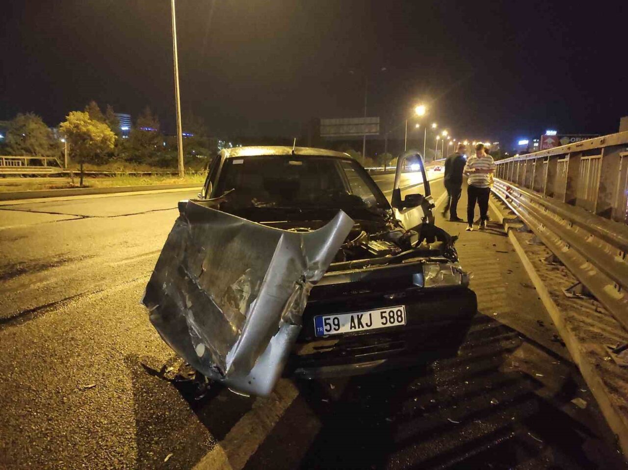 Tekirdağ-İstanbul yolu üzerinde Değirmenaltı mevkiinde gece saat 00.10’da meydana gelen