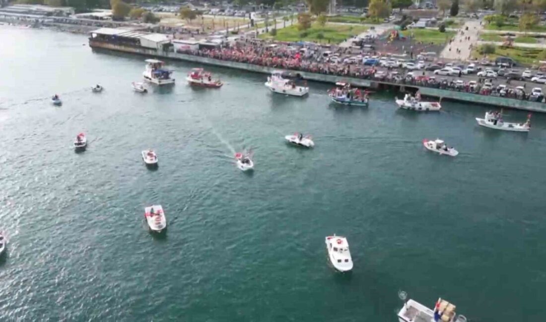 Tekirdağ’ın Süleymanpaşa ilçesinde balıkçılar, Gazze’ye insani yardım ulaştırmak için yola