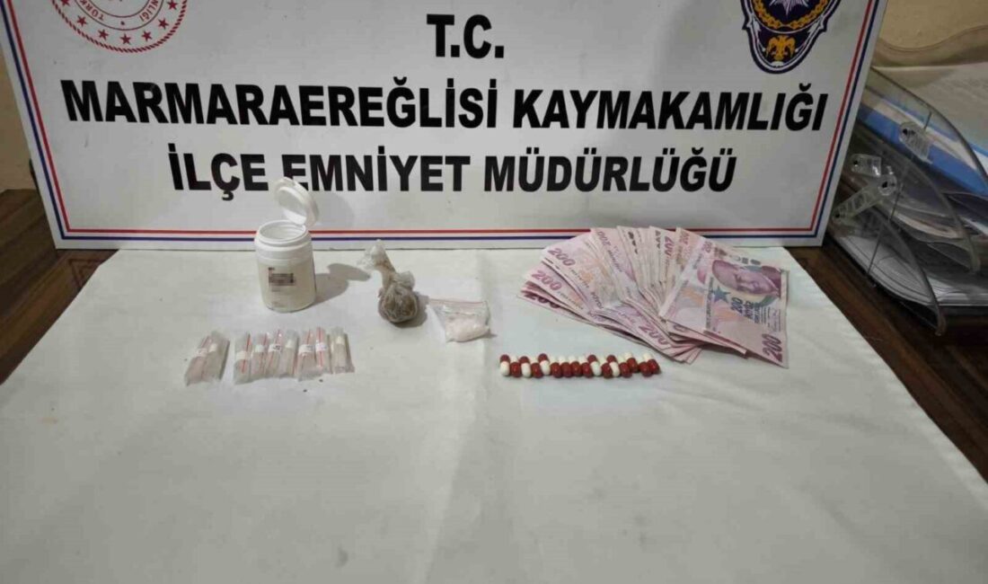 Tekirdağ’ın Marmaraereğlisi ilçesinde polis ekiplerinin düzenlediği uyuşturucu operasyonunda bir şüpheli