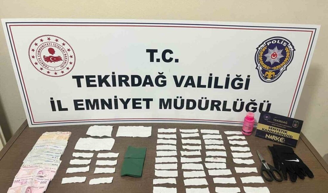 Tekirdağ’da polis ekiplerinin 25 Ağustos-1 Eylül tarihleri arasında gerçekleştirdiği operasyonlarda
