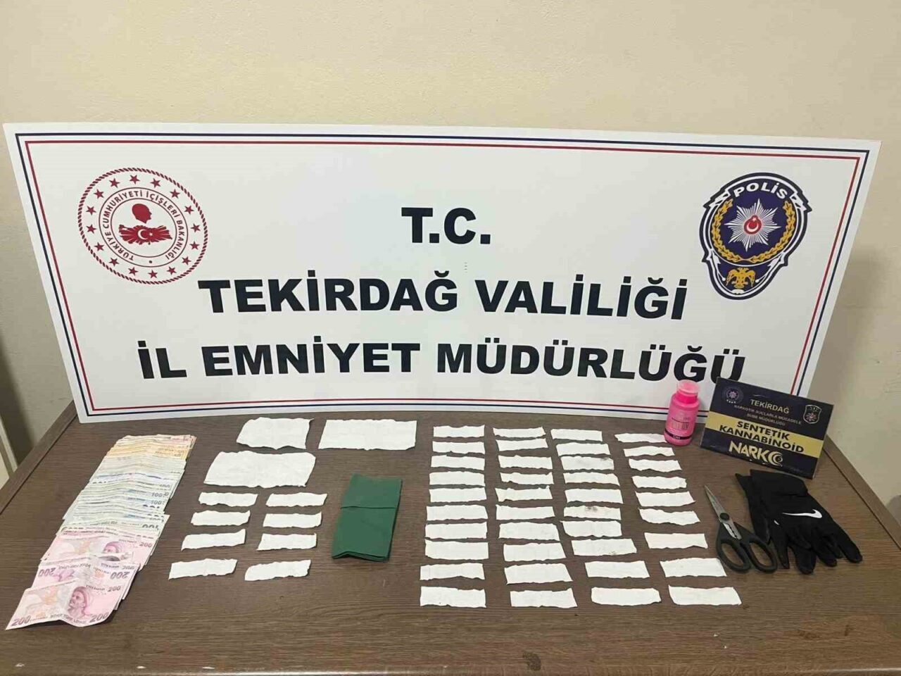Tekirdağ’da polis ekiplerinin 25 Ağustos-1 Eylül tarihleri arasında gerçekleştirdiği operasyonlarda
