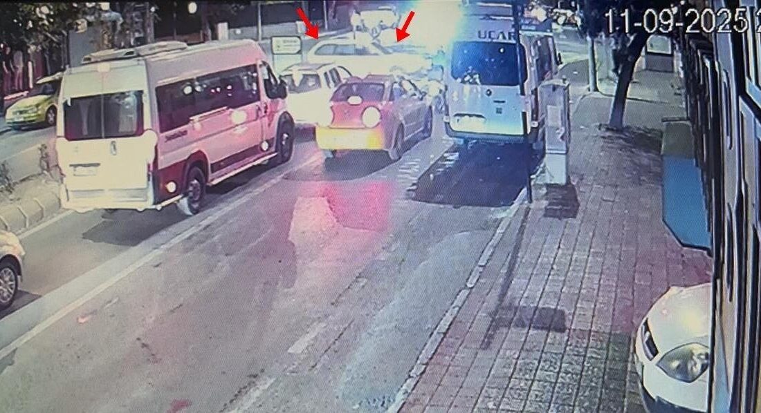 Tekirdağ Çorlu’da yaya geçidi üzerinden karşıdan karşıya geçen otomobile 993