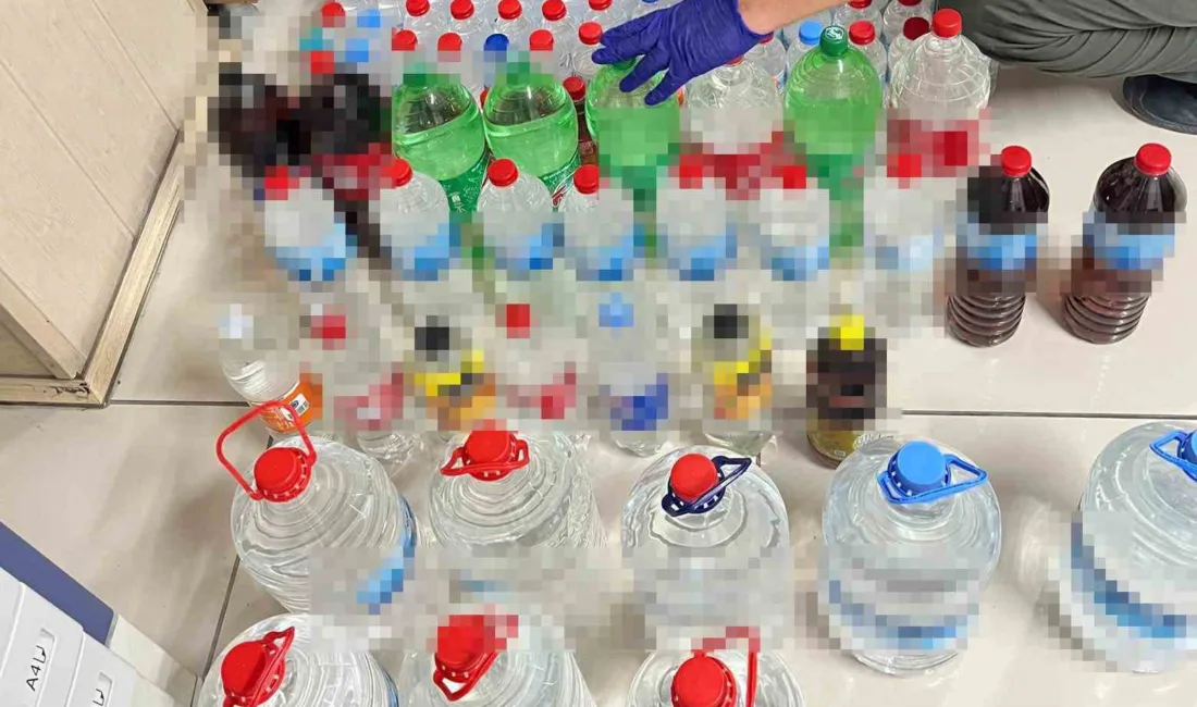 Tokat’ın Niksar ilçesinde gerçekleştirilen operasyonda 68 litre sahte alkollü içki