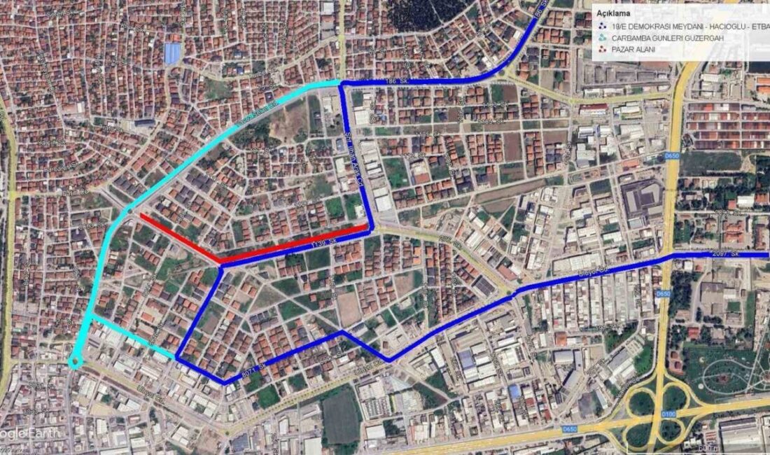 Erenler’de kurulan Çarşamba Pazarı’nın yeni yerine geçmesi sebebiyle Sakarya Büyükşehir