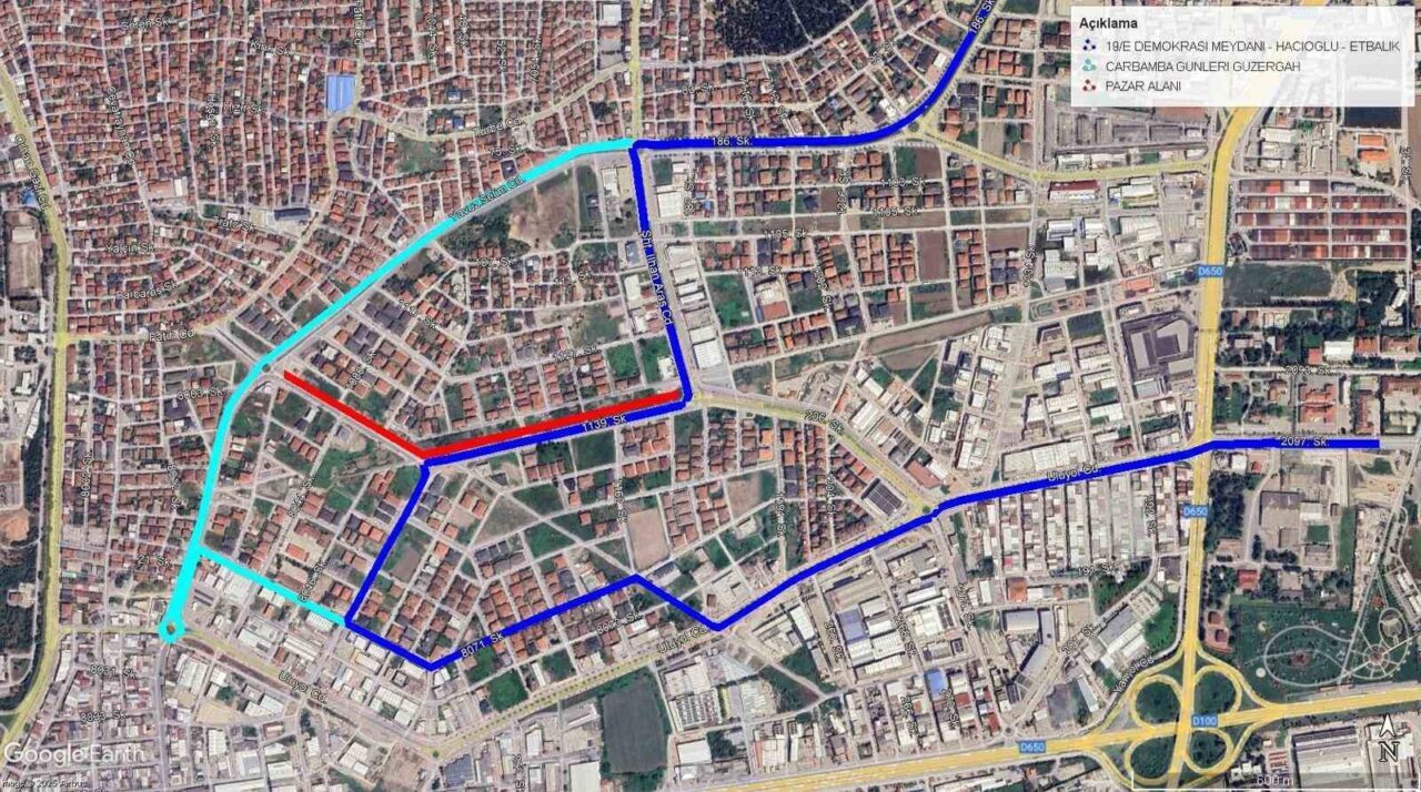 Erenler’de kurulan Çarşamba Pazarı’nın yeni yerine geçmesi sebebiyle Sakarya Büyükşehir