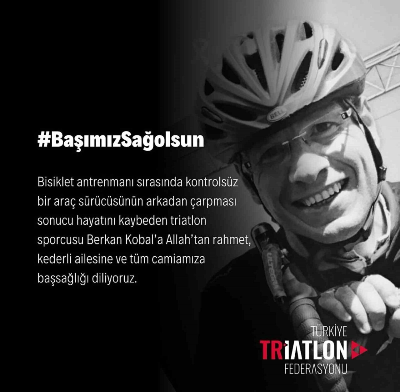 Triatlon sporcusu 52 yaşındaki Berkan Kobal, antrenman sırasında meydana gelen