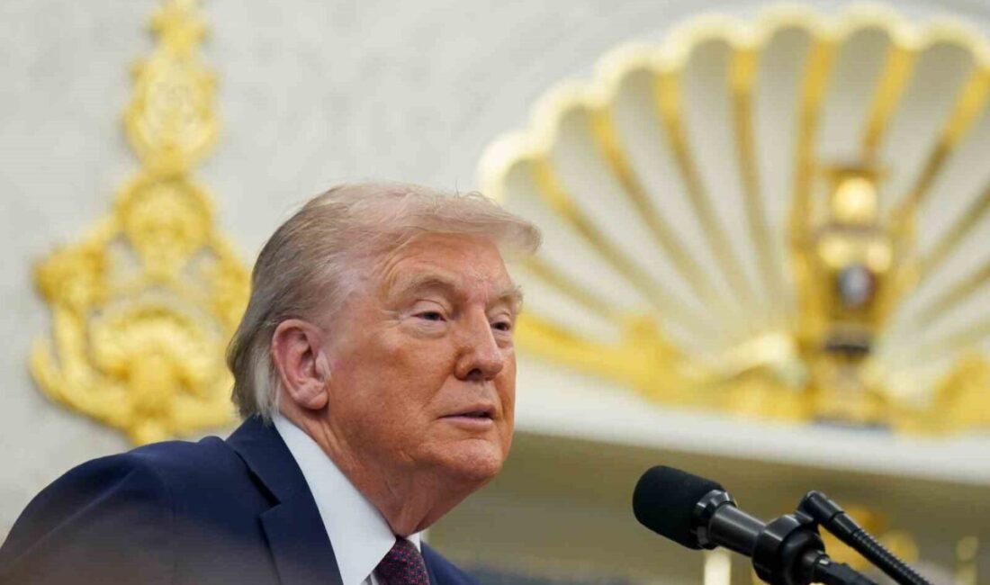 ABD Başkanı Donald Trump, Beyaz Saray’da gazetecilerin sorularını yanıtladığı basın