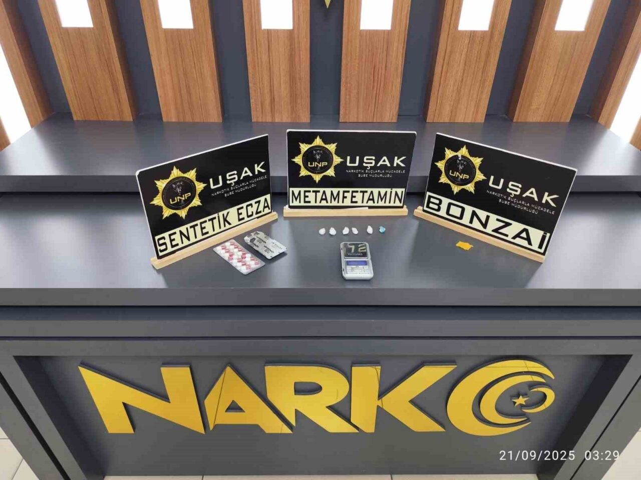 Uşak İl Emniyet Müdürlüğü Narkotik Suçlarla Mücadele Şube Müdürlüğünce il