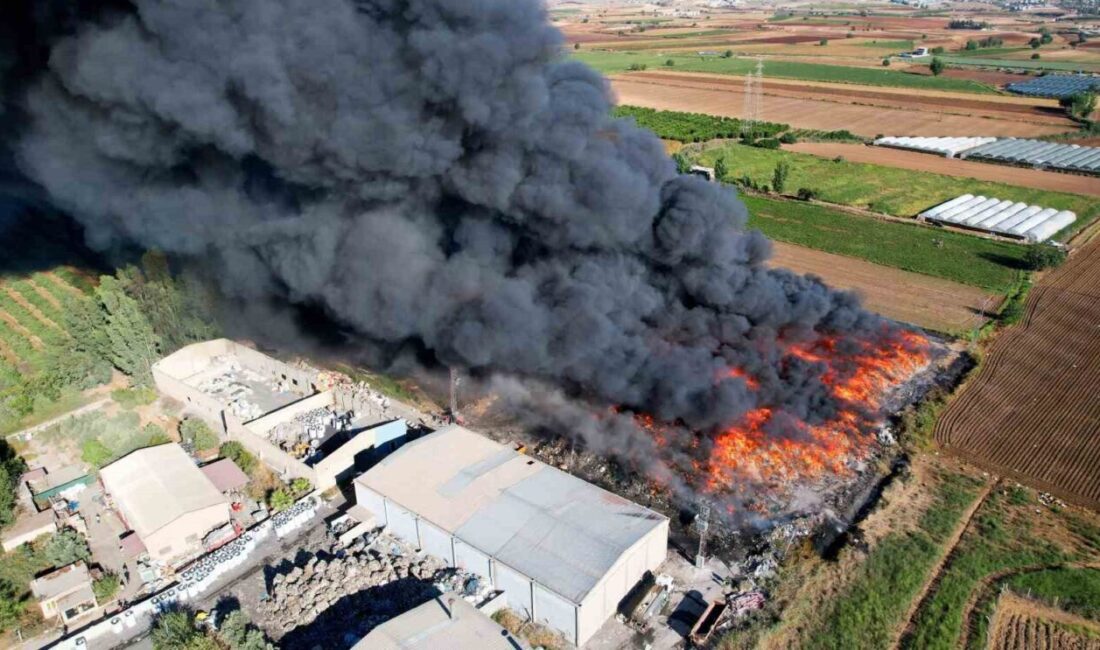 Adana’da geri dönüşüm tesisinde çıkan ve bir gün sonra söndürülebilen