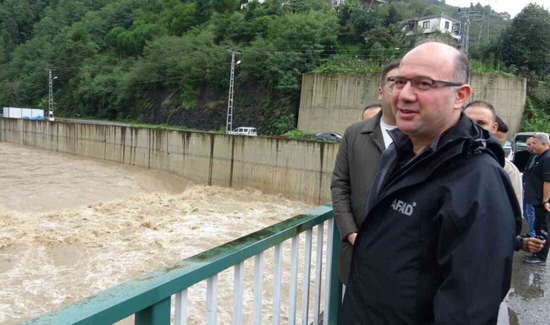 Giresun’da sağanak yağışın etkili olduğu Görele ve Çanakçı ilçelerinde Vali