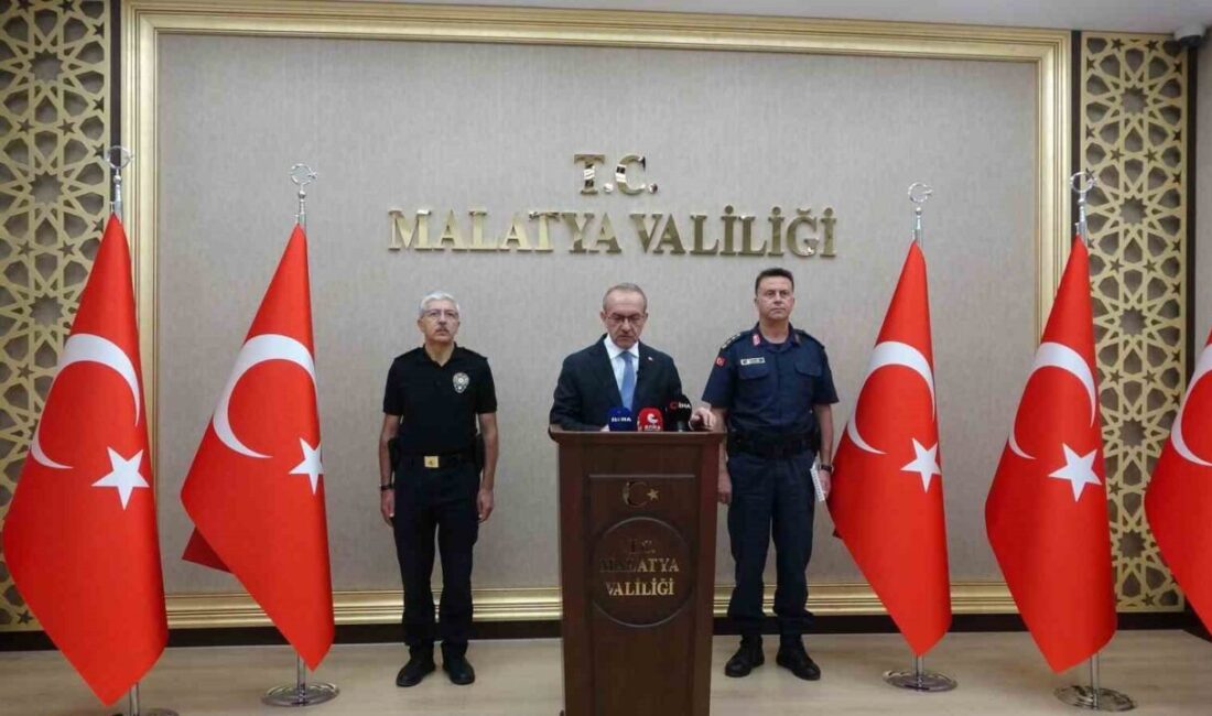 Malatya Valisi Seddar Yavuz, 2025 yılının Ocak-Ağustos dönemine ait güvenlik