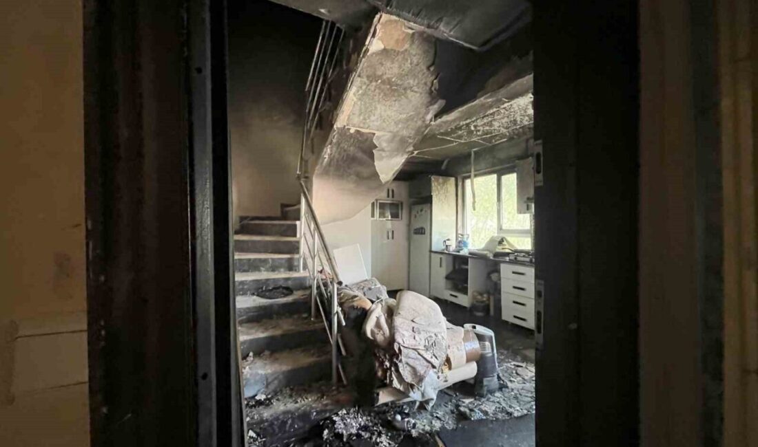 Eskişehir’de bilerek çıkartıldığı iddia edilen yangının yaşandığı dairedeki hasar gündüz