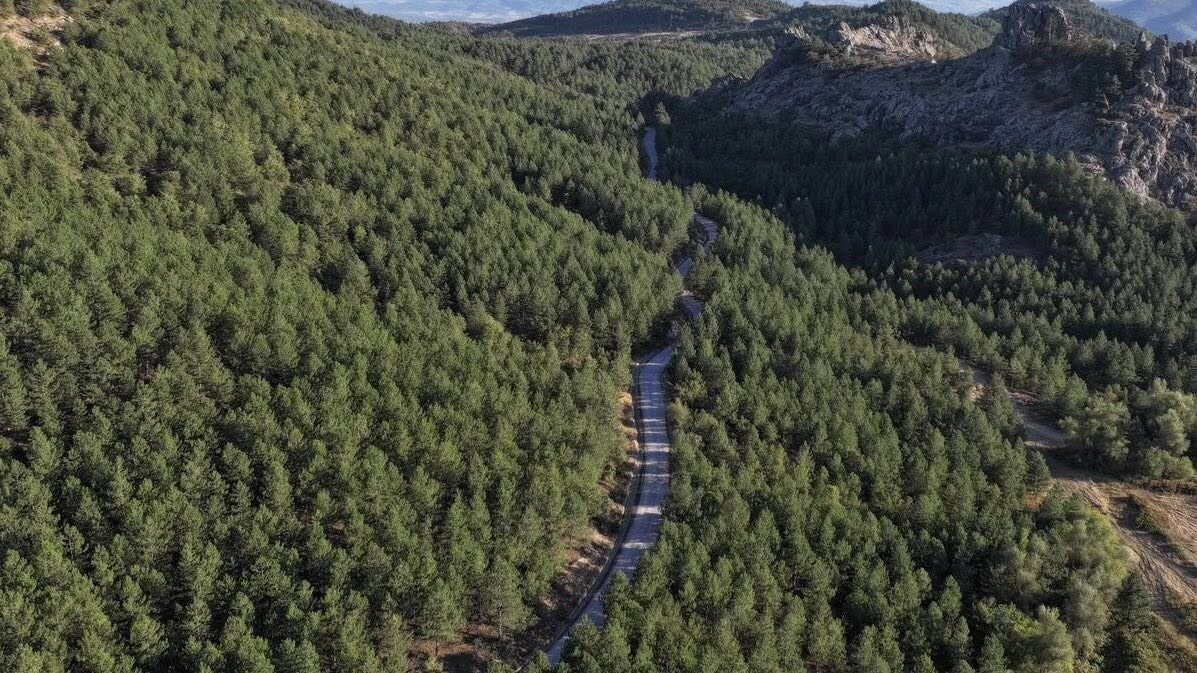 Manisa’nın Gördes ilçesi ile Balıkesir’in Sındırgı ilçesini birbirine bağlayan yol,