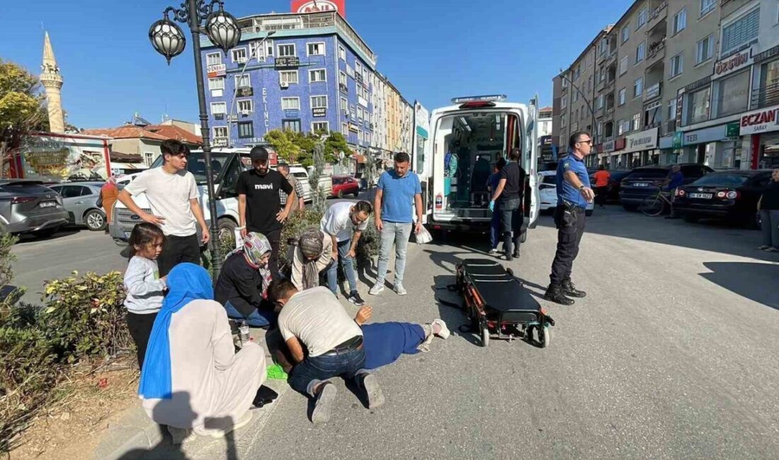 Karaman’da motosikletin çarptığı yaya kadın ile sürücü yaralandı. Kaza, Mansurdede