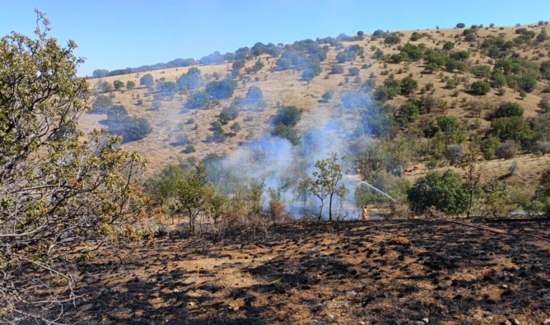 Yozgat’ta makilik alanda çıkan yangın 15 dönem alanda etkili oldu.