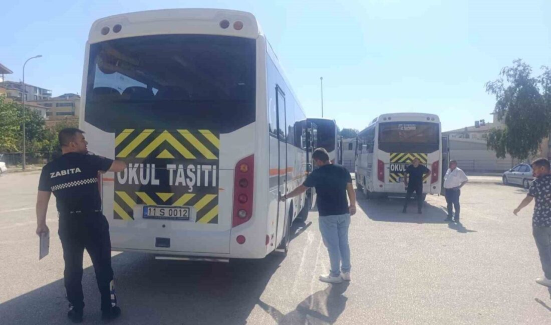 Bilecik Belediyesi Zabıta Müdürlüğü ekipleri tarafından okul servislerinde kapsamlı denetim