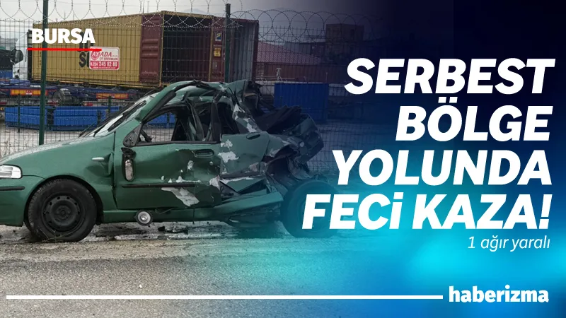 Bursa’nın Gemlik ilçesinde otomobil, yol kenarında park halindeki tır ile