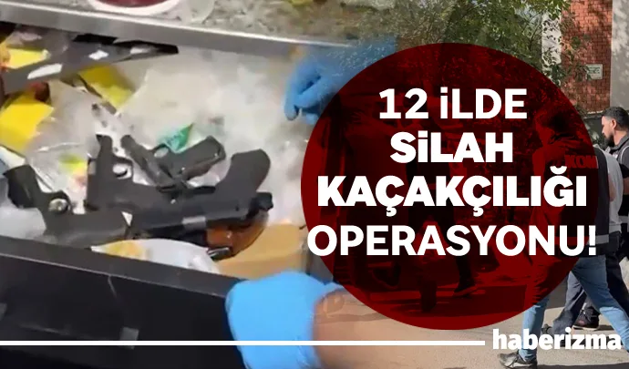 Diyarbakır merkezli 12 ilde düzenlenen silah ve mühimmat kaçakçılığı operasyonunda