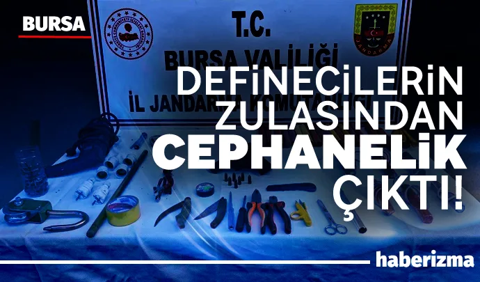 Bursa’nın Kestel ilçesinde ormanlık alanda izinsiz kazı yaptığı tespit edilen